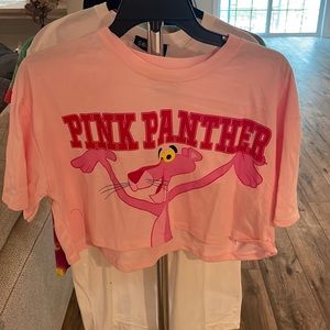 Zara Cropped Pink Panther Tee